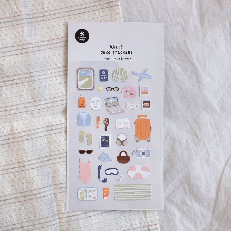 Suatelier Daily Deco Stickers - Travel - 1199  happy journey
