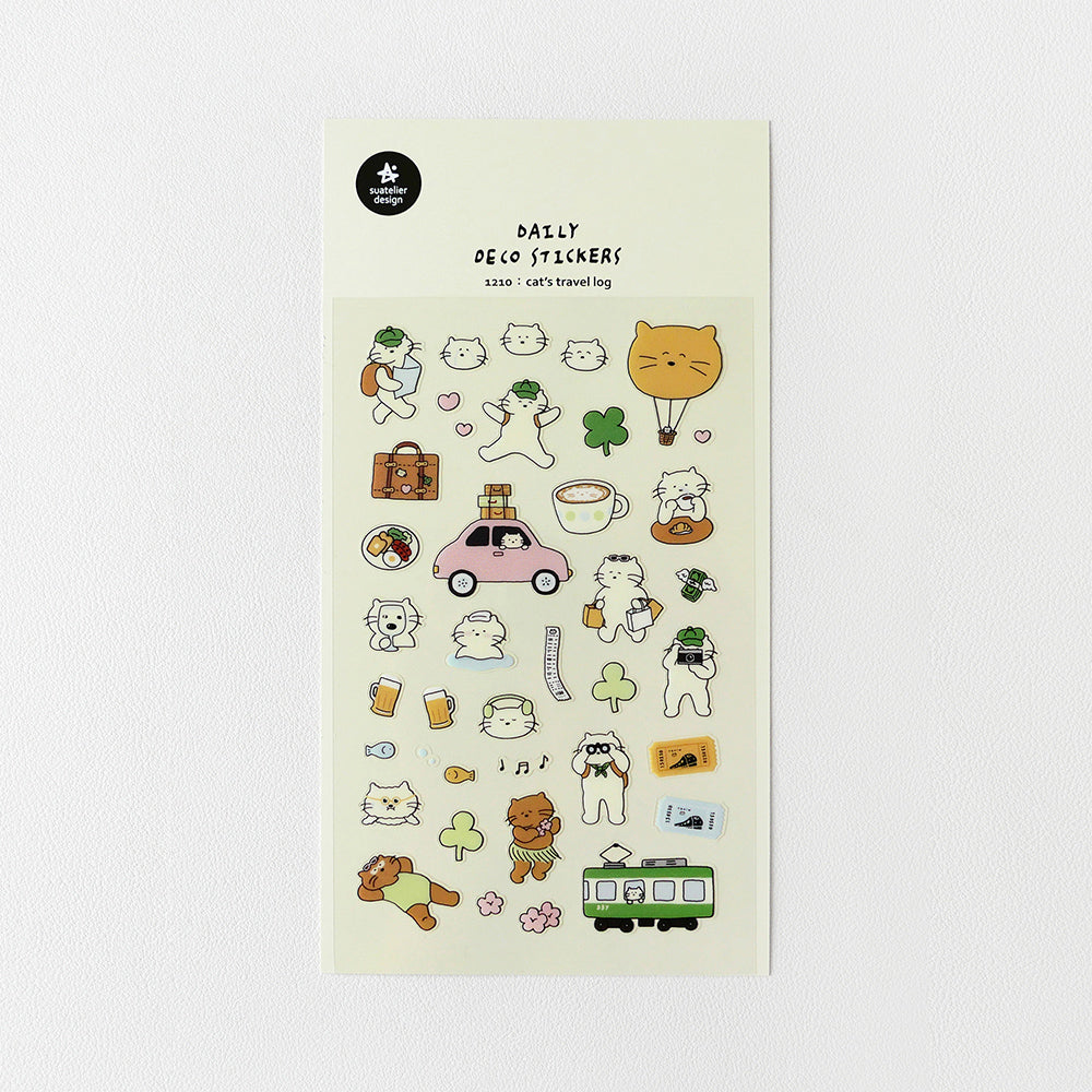 Suatelier Daily Deco Stickers - Cats travel blog - 1210