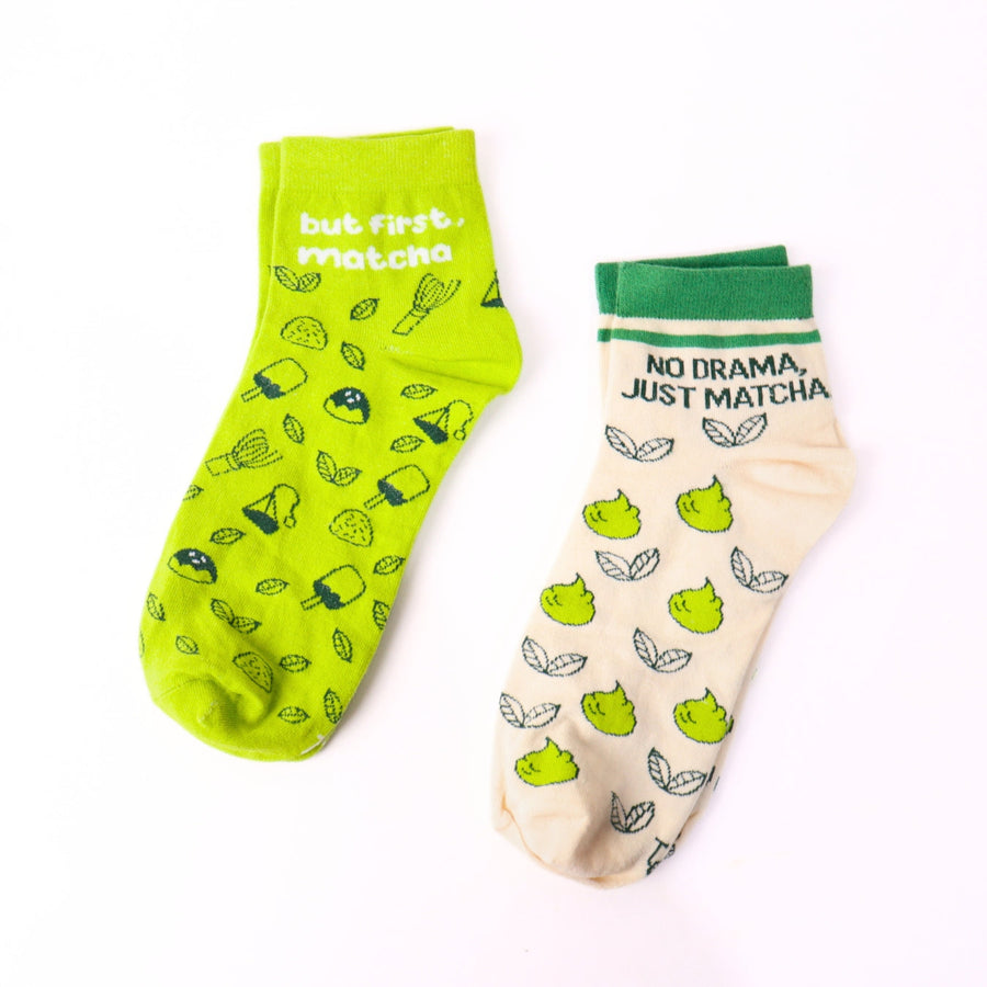 Thela Gaadi Ankle sock - Matcha Friendship Socks