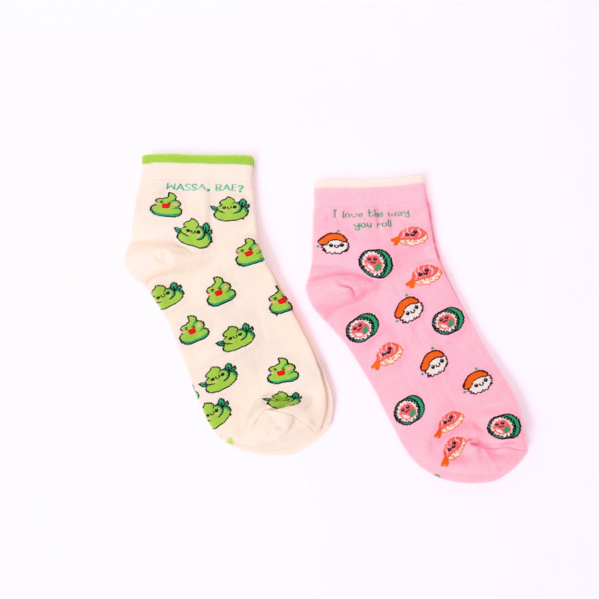 Thela Gaadi Ankle sock - Wasabi Sushi Love