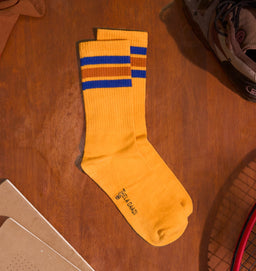 Thela Gaadi Crew sock - Mustard Classic Vintage Socks