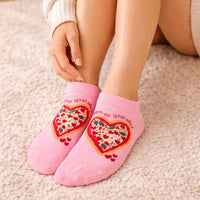 Thela Gaadi Low cut ankle sock - Mushroom Pizza Love