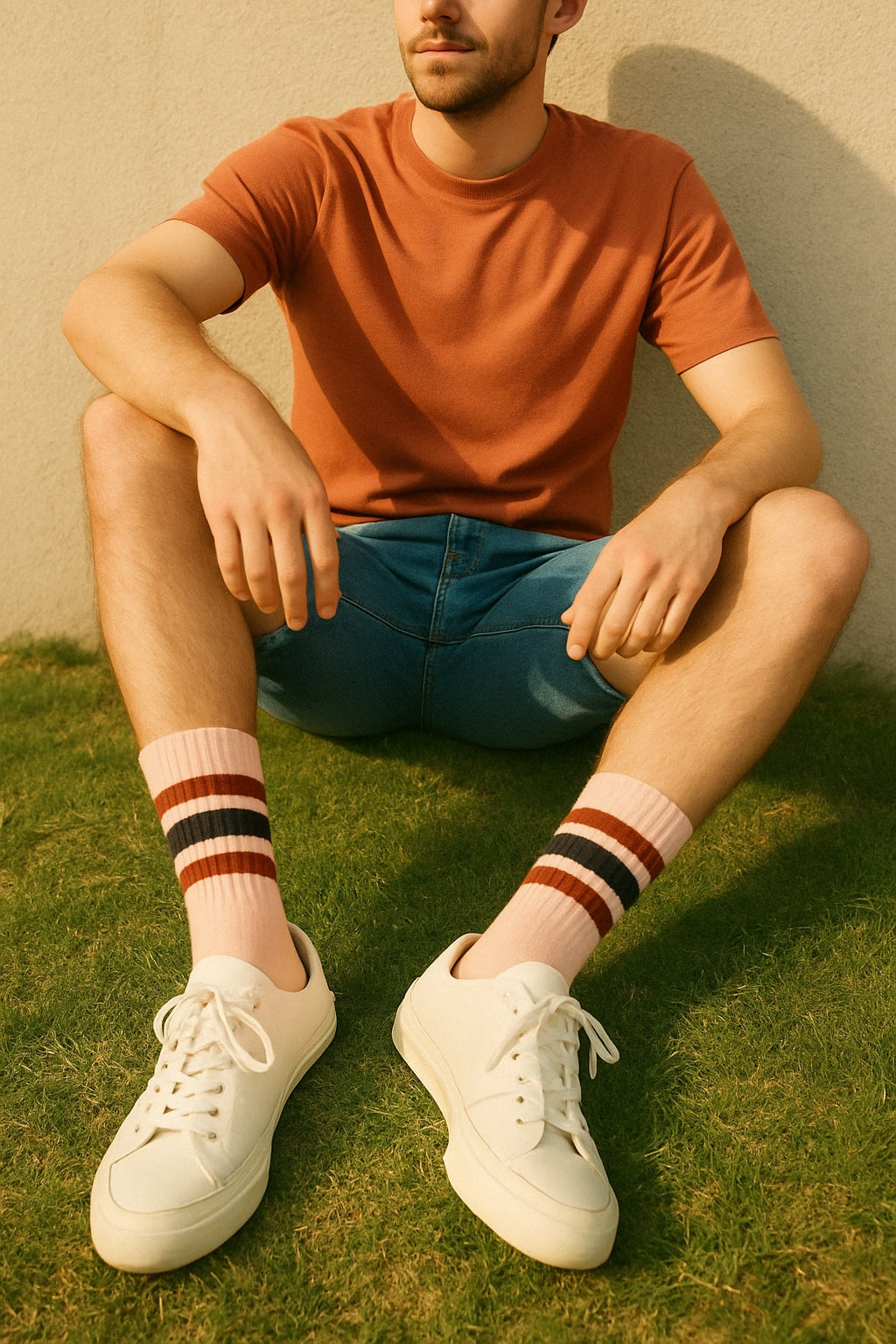 Thela Gaadi Crew sock - Rose Gold Classic Vintage Socks