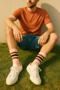 Thela Gaadi Crew sock - Rose Gold Classic Vintage Socks