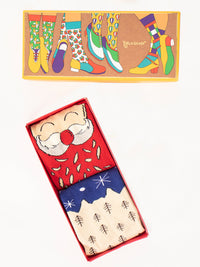Thela Gaadi Mid crew sock - Santa & Snow Socks