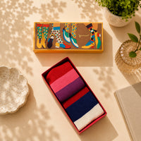 Thela Gaadi Mid crew sock - Multicolour Stripes Socks