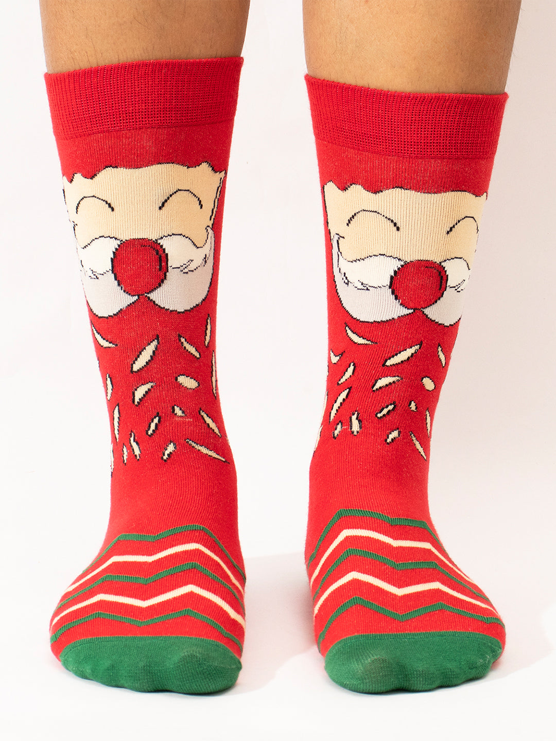 Thela Gaadi Mid crew sock - Santa & Snow Socks