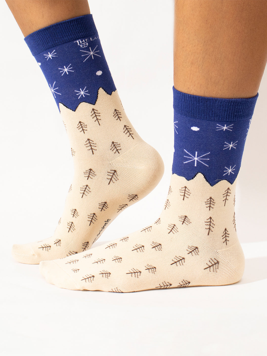 Thela Gaadi Mid crew sock - Santa & Snow Socks
