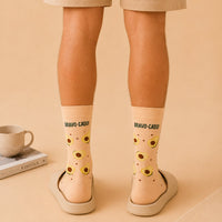 Thela Gaadi Mid crew sock - Brunch Buddies