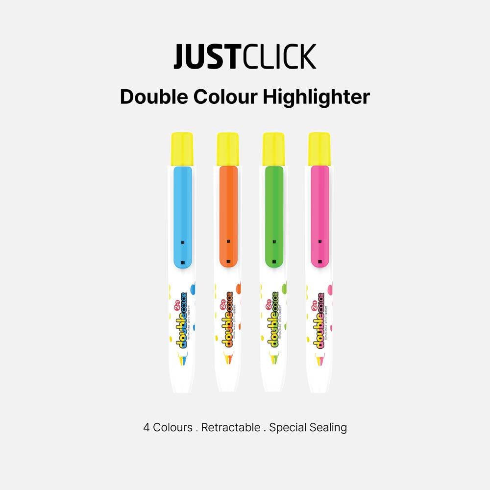 Just Click - MRH-106 - Double Colour Highlighter Vivid Colours
