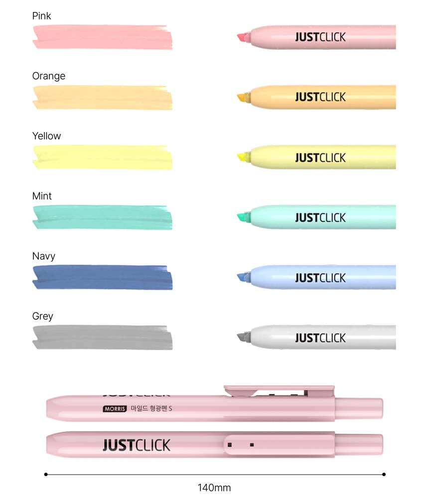 JUSTCLICK - MRH-205 - Highlighter Small Nib Pastel Colours