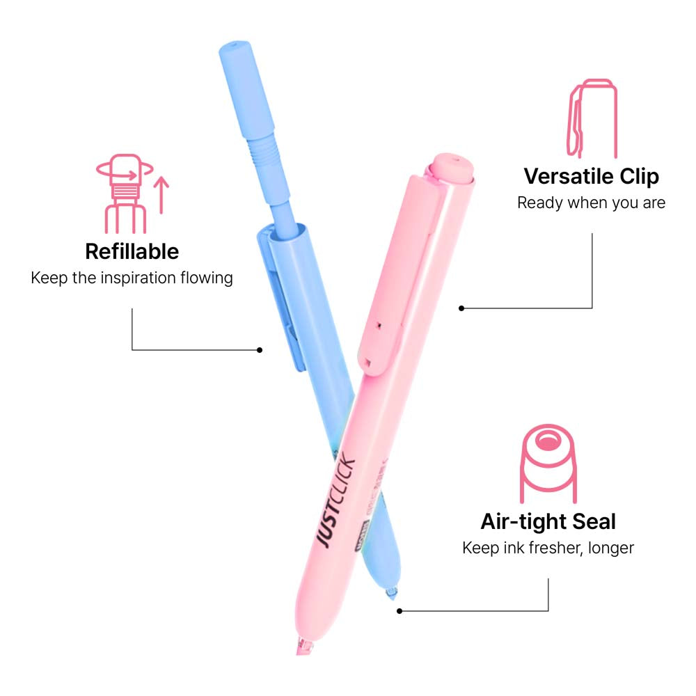 JUSTCLICK - MRH-205 - Highlighter Small Nib Pastel Colours