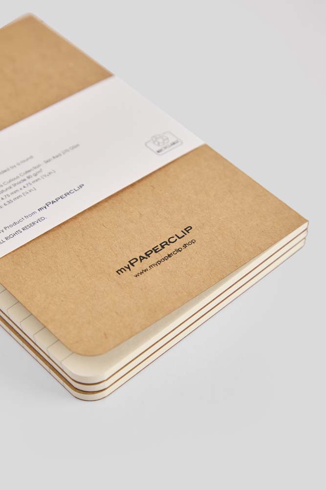 myPAPERCLIP Memo Book Centre Thread Notebook A6 (Pack of 3)