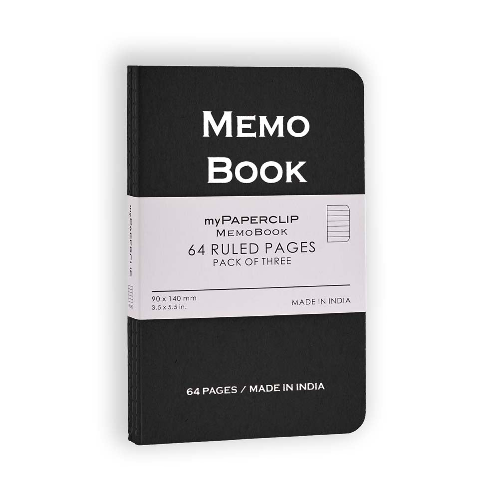 myPAPERCLIP Memo Book Centre Thread Notebook A6 (Pack of 3)
