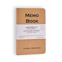 myPAPERCLIP Memo Book Centre Thread Notebook A6 (Pack of 3)