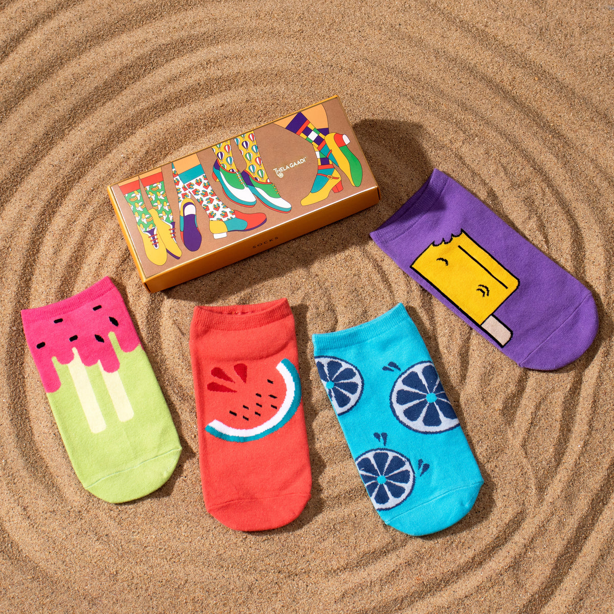 Thela Gaadi Low cut ankle sock - Summer Vibe Socks