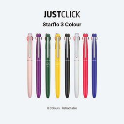 Just Click - MBP-801 - Star Flo 3C Three Colour Ballpoint Pen Hybrid Ink