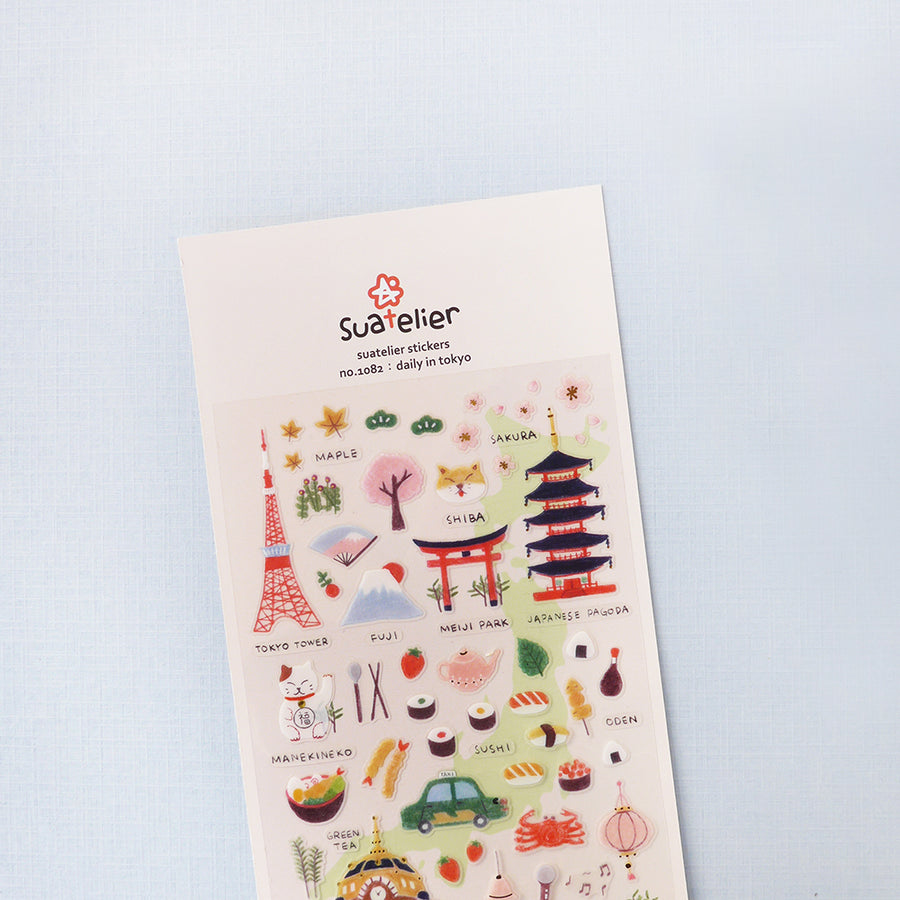 Suatelier Daily Deco Stickers - Travel - 1082 daily in tokyo