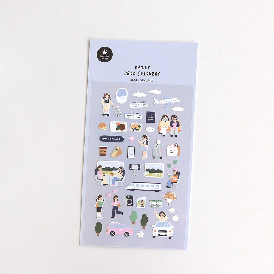 Suatelier Daily Deco Stickers - Travel - 1158 vlog_trip
