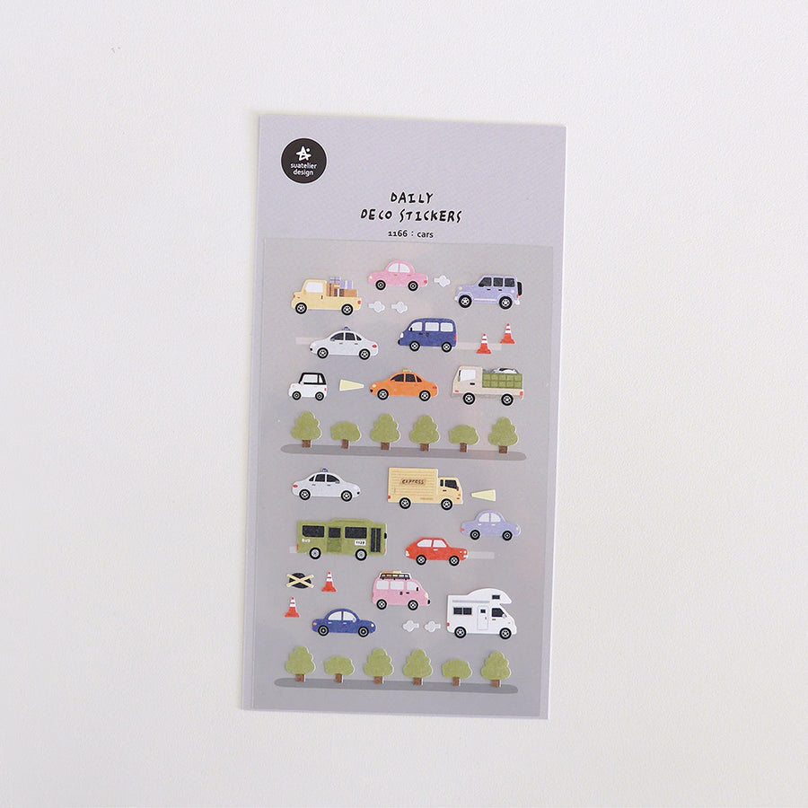 Suatelier Daily Deco Stickers - Transport - 1166 cars