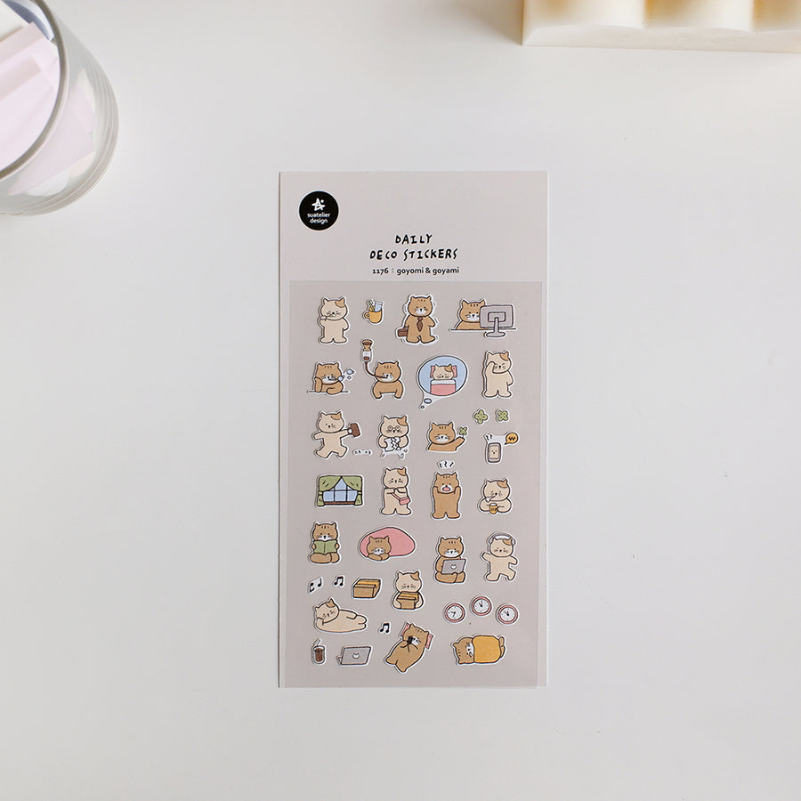 Suatelier Daily Deco Stickers - Animals - 1176 goyomi ? goyami
