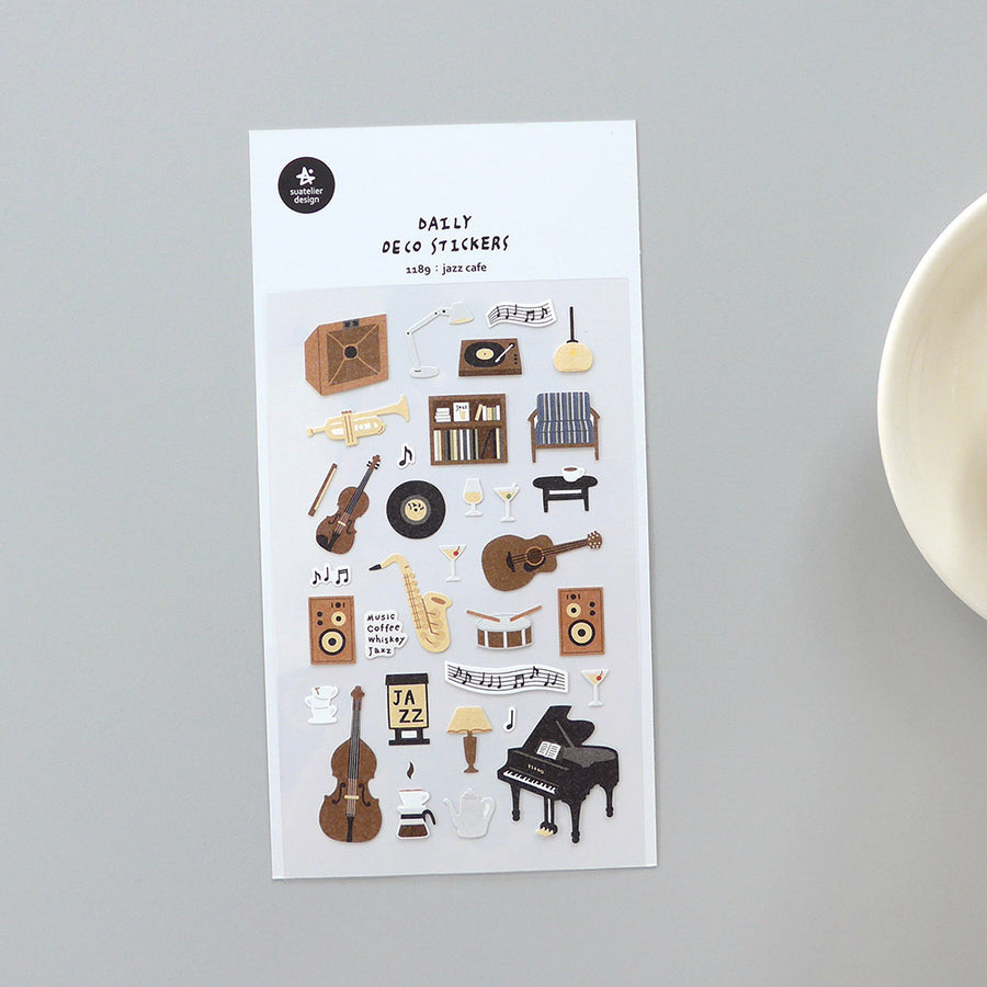 Suatelier Daily Deco Stickers - Travel - 1189 jazz cafe