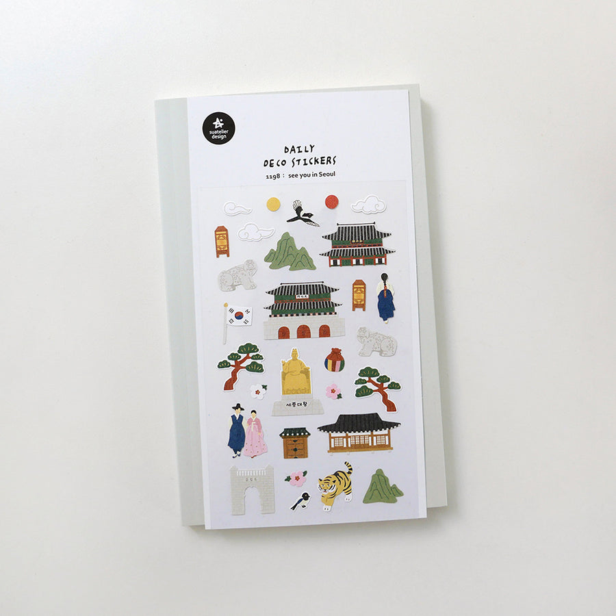 Suatelier Daily Deco Stickers - Travel - 1198 see you in seoul