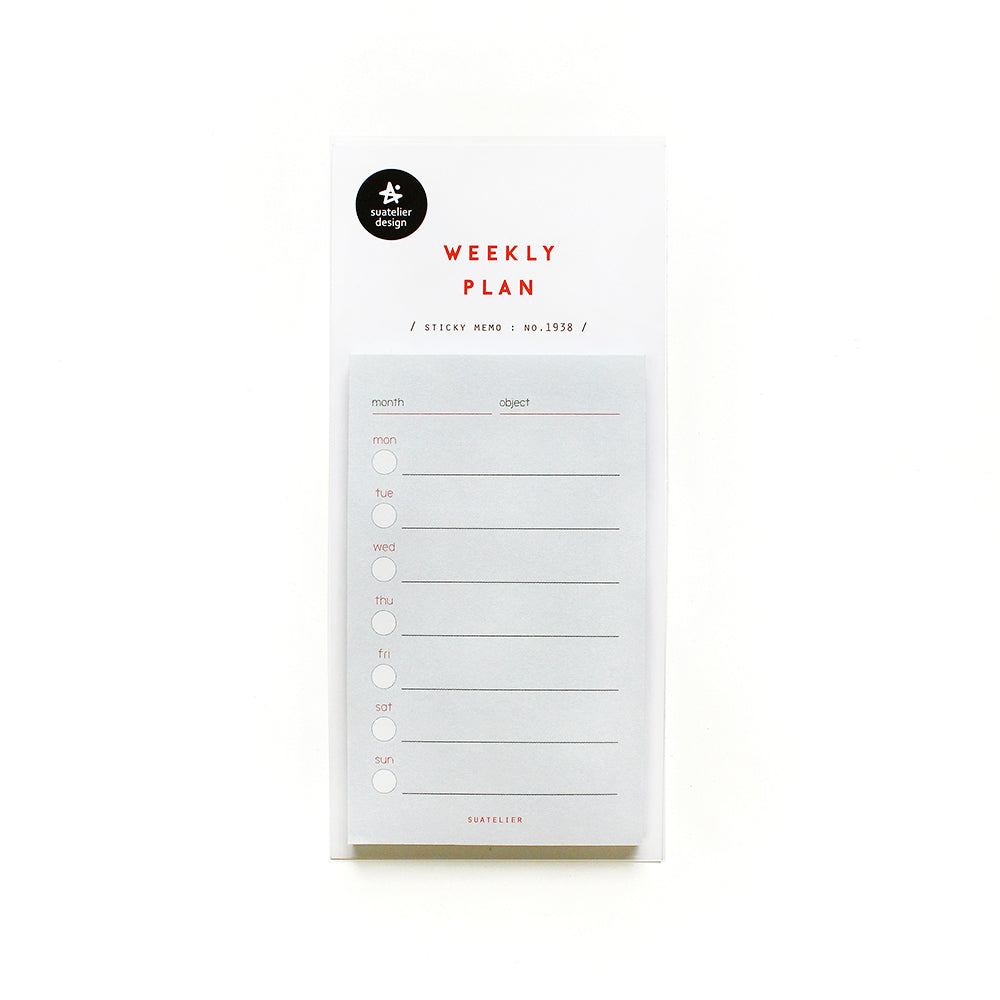 Suatelier Stationery - Sticky Memo - Weekly