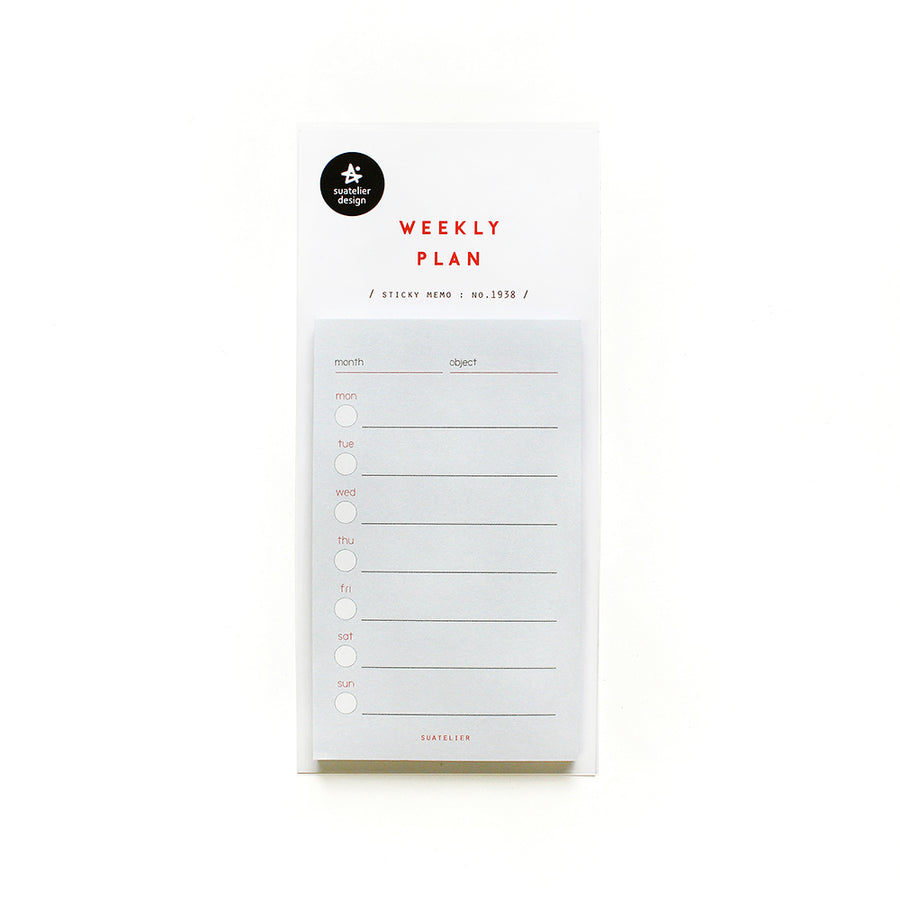 Suatelier Stationery - Sticky Memo - Weekly