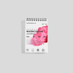 myPAPERCLIP Italian 240GSM 20% Cotton Watercolour Journal A6