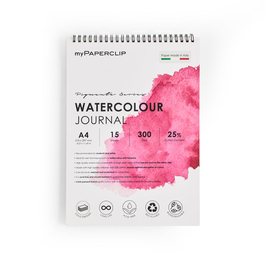 myPAPERCLIP Pigmenta Series Watercolour Wiro 300 GSM